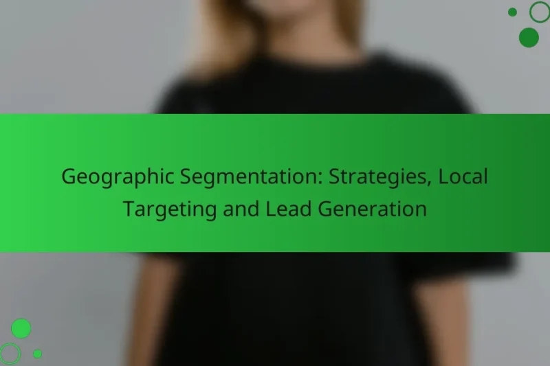 Географическая сегментация: стратегии, локальный таргетинг и генерация лидов