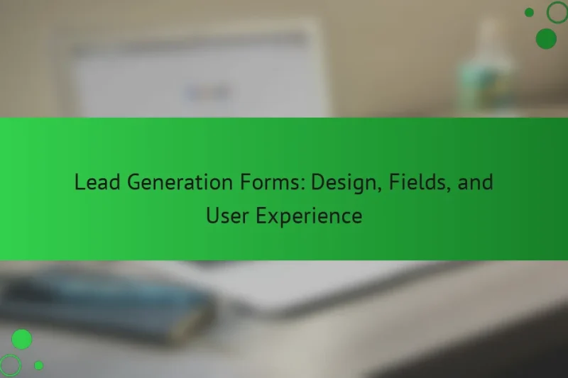 Формы генерации лидов: дизайн, поля и пользовательский опыт