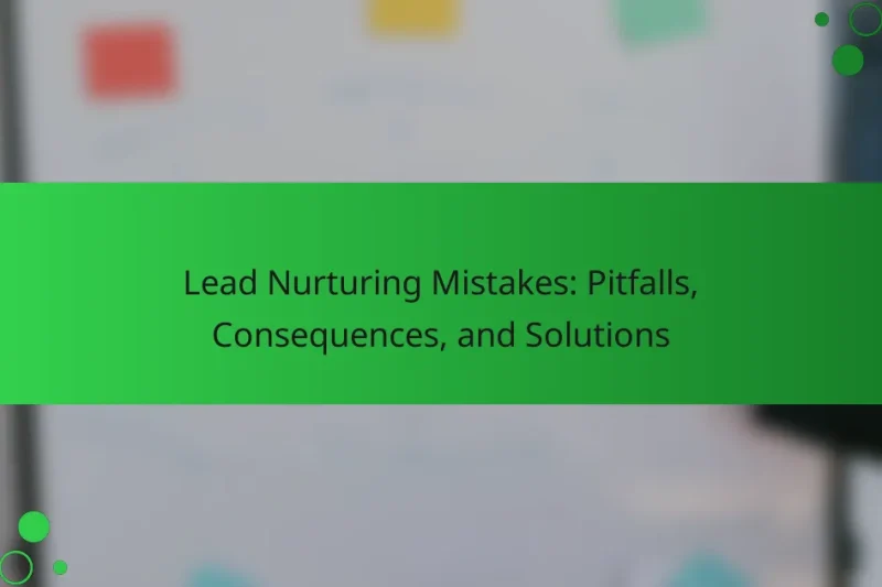 Ошибки Lead Nurturing: Подводные камни, последствия и решения